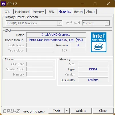 CPU-Z cache information display