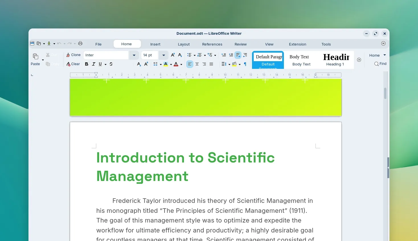 LibreOffice 26.2 berjalan di Zorin OS 18.1