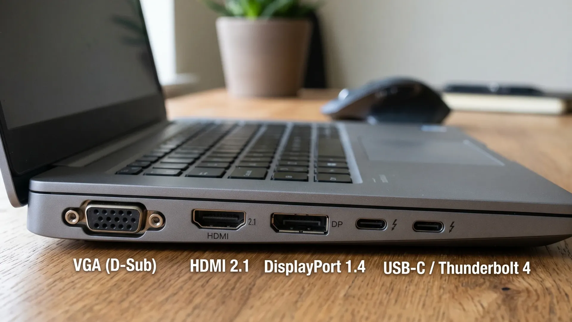 Laptop DisplayPort connection