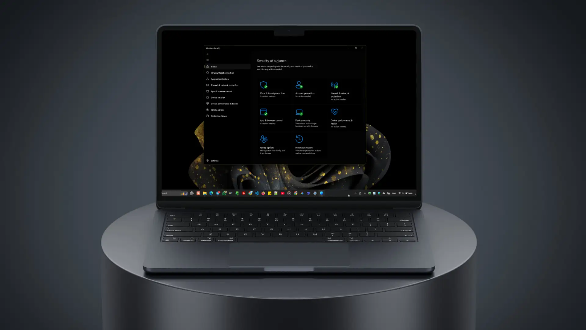 Windows 11 antivirus protection settings dashboard overview