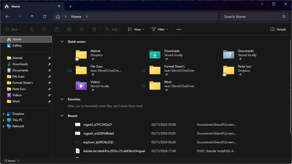 Clean File Explorer view